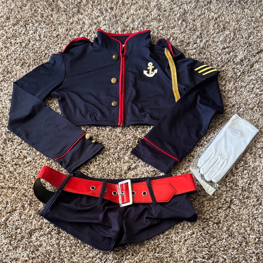 Navy Blue Military-Inspired Costume Set